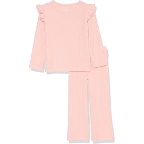 Amazon Essentials Girls and Toddlers' Wide-Rib Outfit Set, Pack of 2 in Kuwait