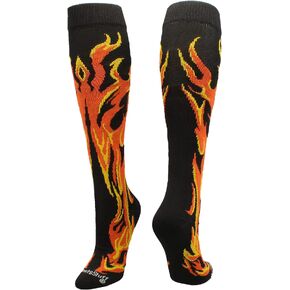 MadSportsStuff Softball Socks with Flames - for Girls or Boys Women or Men