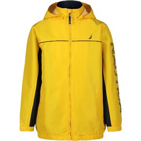 Nautica Boys' Lightweight Anchor Jacket with Stowable Hood, Golden Rod/Navy, 14-16 in Kuwait