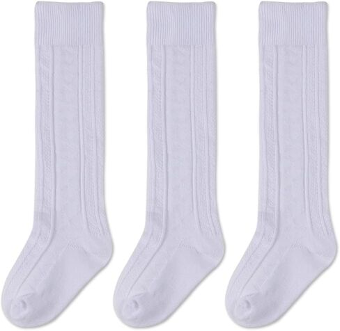 EPEIUS Baby Knee High Socks - Baby Girls Seamless Tube Ruffled Stockings Cotton Long Socks Over the Knee Sox 0-6 Years in Saudi Arabia
