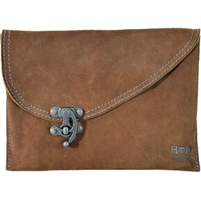 Hide & Drink, Vintage Clutch Bag Handmade from Full Grain Leather - Women’s Fashion