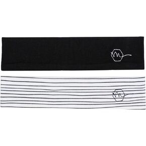 Maven Thread Women's 2" Wide Non Slip Sweat-Wicking Headband for Exercise and Yoga, 2-Pack