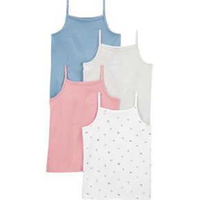 قمصان بدون أكمام Simple Joys من Carter's للفتيات والأطفال الصغار، عبوة من 4 قطع