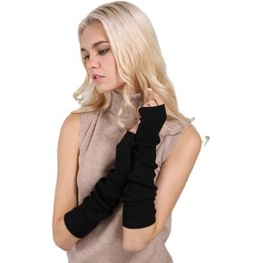 Facecozy Arm Warmers Women, Knit Wool Blend Long Fingerless Gloves for Women Cold Weather Gloves with Thumb Hole in Saudi Arabia