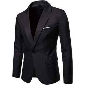 Cloudstyle Mens Casual Slim Fit Suit Jacket 1 Button Daily Blazer Business Sport Coat Tops in Saudi Arabia