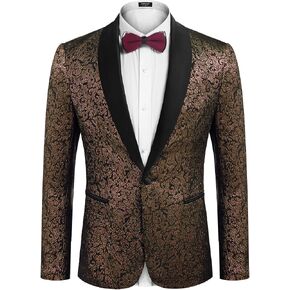 COOFANDY Men's Floral Tuxedo Jacket Jacquard Suit Jacket Slim Fit Blazer for Wedding, Prom, Dinner in Saudi Arabia