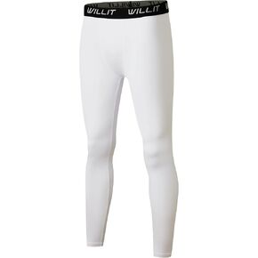 Willit Boys' Leggings Quick Dry Youth Compression Pants Basketball Sports Tights Kids Base Layer in Saudi Arabia