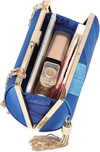 Women's Elegant Tassel Pendant Silk Evening Bag Clutch Purse for Bride Wedding Prom Night Out Party in Saudi Arabia