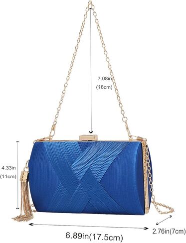 Women's Elegant Tassel Pendant Silk Evening Bag Clutch Purse for Bride Wedding Prom Night Out Party in Saudi Arabia