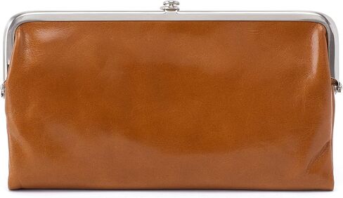 محفظة HOBO Lauren Clutch - هيكل من الجلد الناعم مع قفل قبلة للإغلاق، وجيب داخلي بسحاب، وفتحات للبطاقات in Saudi Arabia