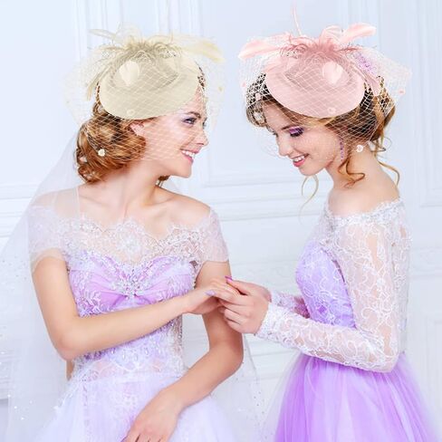 Ibeauti الفاسناتور القبعات مع Screentouch مجموعة قفازات من الدانتيل للنساء الشاي حفلة كوكتيل الزفاف ديربي أغطية الرأس قفازات قصيرة in Kuwait