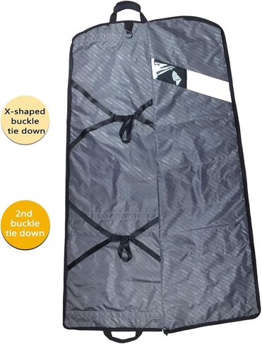 66'' Tri-fold Extra Long Dress Garment Bag, Premium & Breathable Tear-resistant Hanging Suit Cover for Travel and Storage in Kuwait