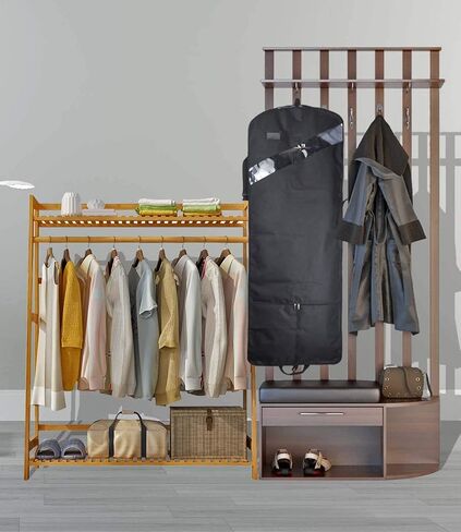 66'' Tri-fold Extra Long Dress Garment Bag, Premium & Breathable Tear-resistant Hanging Suit Cover for Travel and Storage in Kuwait