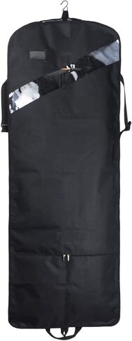 66'' Tri-fold Extra Long Dress Garment Bag, Premium & Breathable Tear-resistant Hanging Suit Cover for Travel and Storage in Kuwait