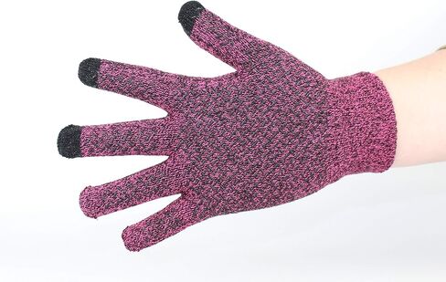 rifix 2-pairs Winter Knit Gloves, Touchscreen Warm Soft Elastic Thickened Cuff, Anti-Slip Silicone Gel Gloves for Women Men in Saudi Arabia