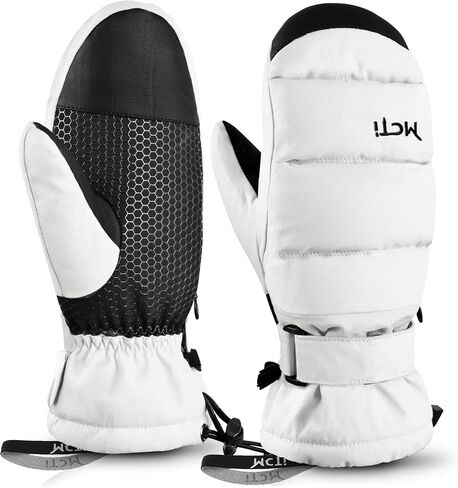 MCTi Ski Mittens Women's Snow Mitten Touch Screen قفازات مبطنة معزولة مقاومة للماء مع سحاب مخفي in Kuwait