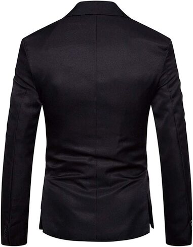 Cloudstyle Mens Casual Slim Fit Suit Jacket 1 Button Daily Blazer Business Sport Coat Tops in Kuwait