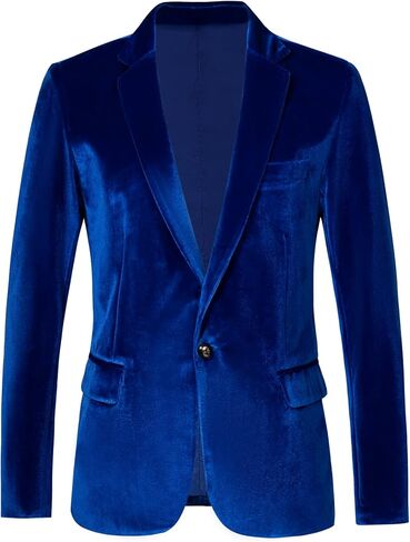 RONGKAI Mens Velvet Blazer Slim Fit Fashion Suit Jacket for Wedding Prom Dinner Party in Saudi Arabia