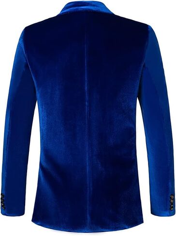 RONGKAI Mens Velvet Blazer Slim Fit Fashion Suit Jacket for Wedding Prom Dinner Party in Saudi Arabia