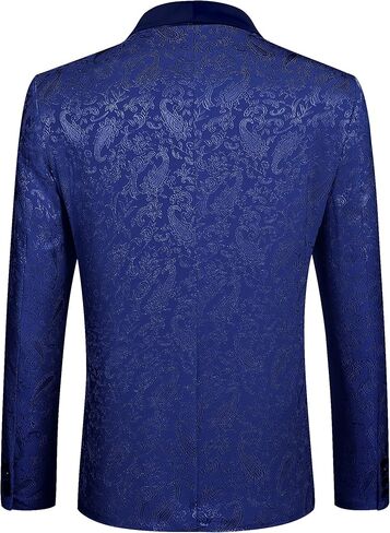 COOFANDY Men's Floral Tuxedo Jacket Paisley Shawl Lapel Stylish Suit Blazer Jacket for Wedding, Dinner, Party, Prom in Kuwait