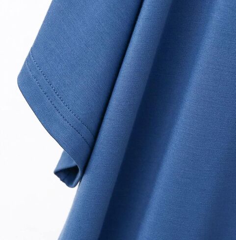 قميص نوم رجالي من ASHER FASHION قميص نوم قطني مشروط برقبة على شكل V وأكمام قصيرة PJ ملابس نوم طويلة ناعمة قميص نوم فضفاض in Kuwait