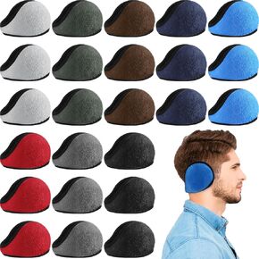Liitrsh 24 Pcs Fleece Ear Warmers Classic Multicolor Winter Earmuffs Wrap Outdoor Windproof Winter Ear Muffs Ear Covers for Winter Men Women Unisex, 8 Colors in Saudi Arabia