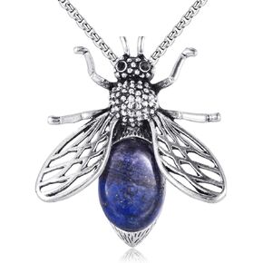VIJASHOP Gemstone Bee Necklace Stainless Steel Bee Pendant Necklace Insect Bee Jewelry Gifts for Women Girls in Saudi Arabia