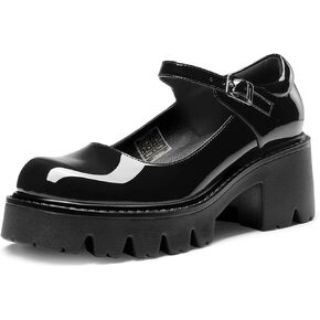 DREAM PAIRS Women's Mary Janes Shoes Platform Dress Low Heel Chunky Pumps Round Toe Ankle Strap Pumps Shoes Oxfords