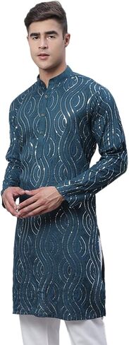 Sojanya (Since 1958, Men's Pure Cotton Grey designer ONLY Long Kurta in Kuwait