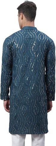 Sojanya (Since 1958, Men's Pure Cotton Grey designer ONLY Long Kurta in Kuwait