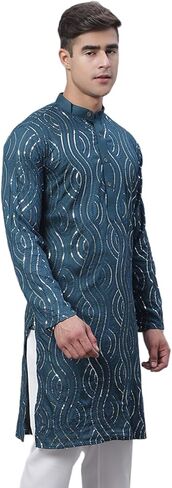 Sojanya (Since 1958, Men's Pure Cotton Grey designer ONLY Long Kurta in Kuwait