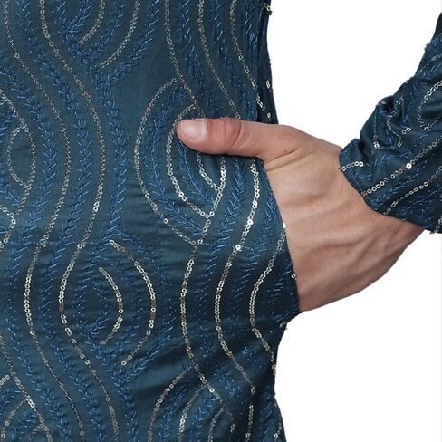 Sojanya (Since 1958, Men's Pure Cotton Grey designer ONLY Long Kurta in Kuwait