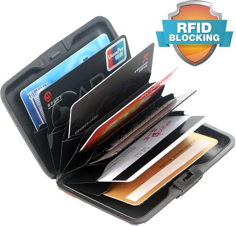 Aluminuml Credit Cards Holder Mini Credit Card Wallet RFID Blocking Slim Metal Hard Case for Women Men -Bird in Kuwait