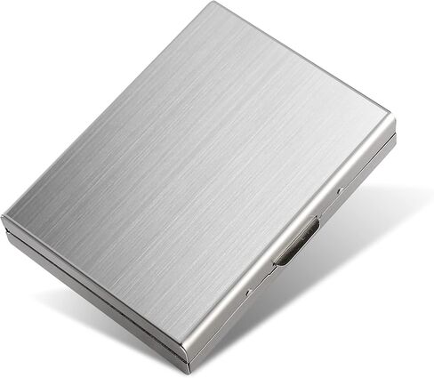 RFID Blocking Credit Card Holder Slim Metal Credit Card Wallets Stainless Steel Card Case Portable Business Card organizer for Women or Men (Black),MCC-0716 in Kuwait