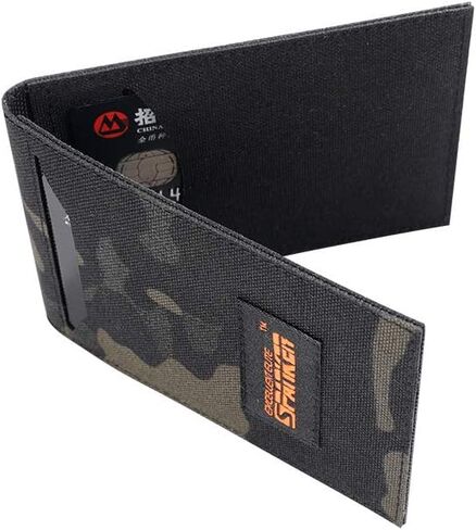 EXCELLENT ELITE SPANKER Slim Thin Bifold Front Pocket Card Holder Credit Card ID Case with 2 Card Slots(Black). in Saudi Arabia