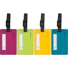 Travelon Set of 4 Assorted Color Luggage Tags, One Size