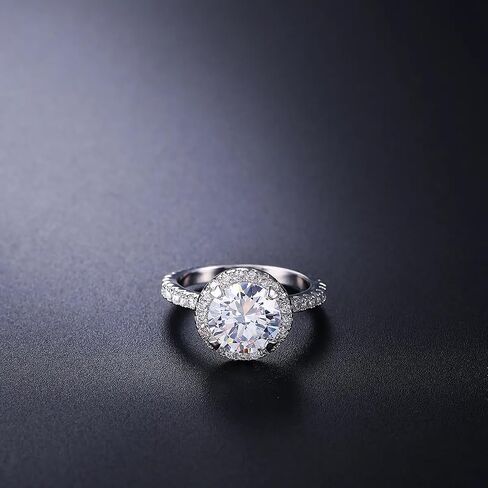 ROSE N SILVER Diamond Wedding Anniversary Band for Women, Round Diamond Engagement Ring For Women - wife/girlfreind/Birthday gift in Saudi Arabia