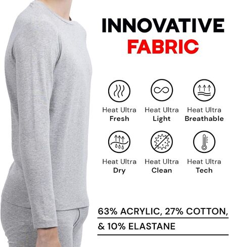 HEAT ULTRA Boys Thermal Lightweight Long Sleeve Crew Neck Top in Saudi Arabia
