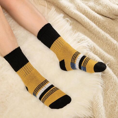 Comfoex Kids Wool Socks for Boys Girls Winter Warm Thermal Socks Thick Cozy Socks For Kids 4-6 6-8 8-10 Years Old 6 Pairs in Kuwait