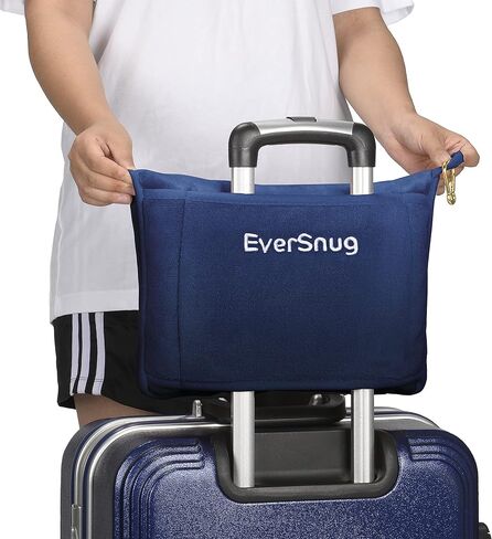 EverSnug Travel Blanket and Pillow - Premium Soft 2 in 1 Airplane Blanket with Soft Bag Pillowcase, Hand Luggage Sleeve and Backpack Clip (Black) in Kuwait