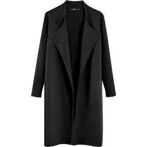LILLUSORY Women's Long Wool Cardigan Sweaters Oversized Fall Dressy Coatigan Light Casual Jackets Knit Winter Coats