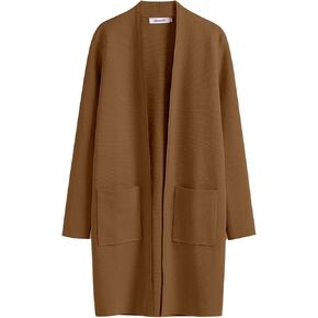 ANRABESS Cardigan Sweater for Women Casual 2023 Fall Winter Fashion Coat Long Sleeve Open Front Knit Coatigan Clothes
