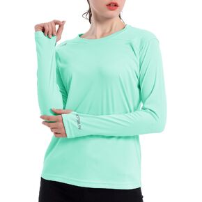 Women's UPF 50+ UV Sun Protection Shirt Outdoor Performance Long Sleeve Rash Guard Shirts for Hiking,Swim,Fishing in Saudi Arabia