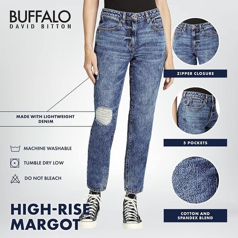 Buffalo David Bitton Women's Madison Relaxed Boyfriend Jeans in Kuwait