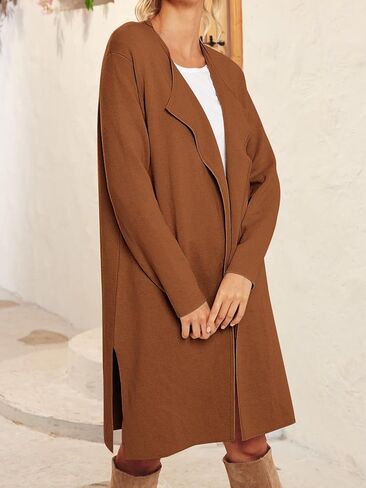 LILLUSORY Women's Long Wool Cardigan Sweaters Oversized Fall Dressy Coatigan Light Casual Jackets Knit Winter Coats in Kuwait