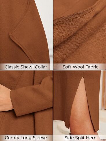 LILLUSORY Women's Long Wool Cardigan Sweaters Oversized Fall Dressy Coatigan Light Casual Jackets Knit Winter Coats in Kuwait