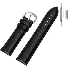 EACHE Croco Design Leather Watch Bands, Classical Leather Watch Straps For Women&Mens Waterproof 12mm 14mm 16mm 18mm 19mm 20mm 22mm
