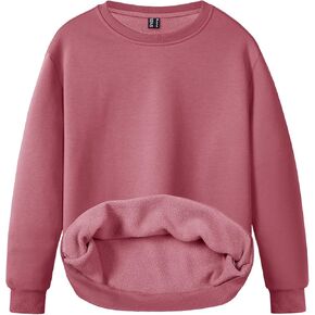 BIYLACLESEN Men's Crewneck Fleece Sweatshirt Long Sleeve Soft Cotton Pullover Tops Winter Warm Underwear Sweatshirts in Kuwait