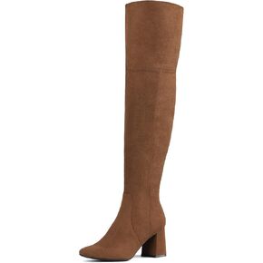 DREAM PAIRS Women’s Thigh High Over the Knee Fashion Chunky Heel Long Boots
