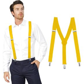 Vesberkl Men's Adjustable Suspenders with Elastic Straps Y-Back,Hiking Suspenders Under Clothes